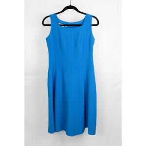 Evan-Picone Size 4 Dress Sleeveless Fit & Flare Blue